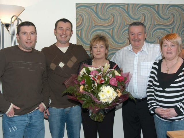 Teresa Kelly spending her birthday with family.