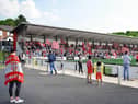 An artist's impression of the proposed new North Terrace at the Brandywell.