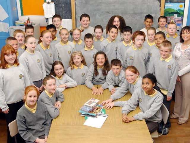 Pupils from the Model Primary School.