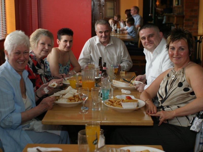 Orla and Michael Cunningham out with family for a nice meal.