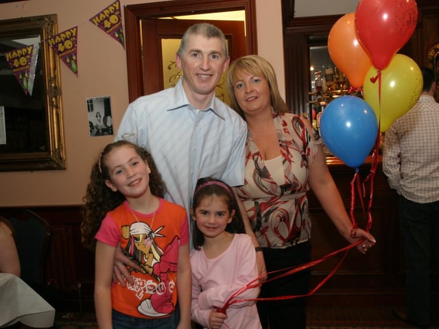 Having fun at Derry parties in 2004. Ursula and Patrick Gillespie