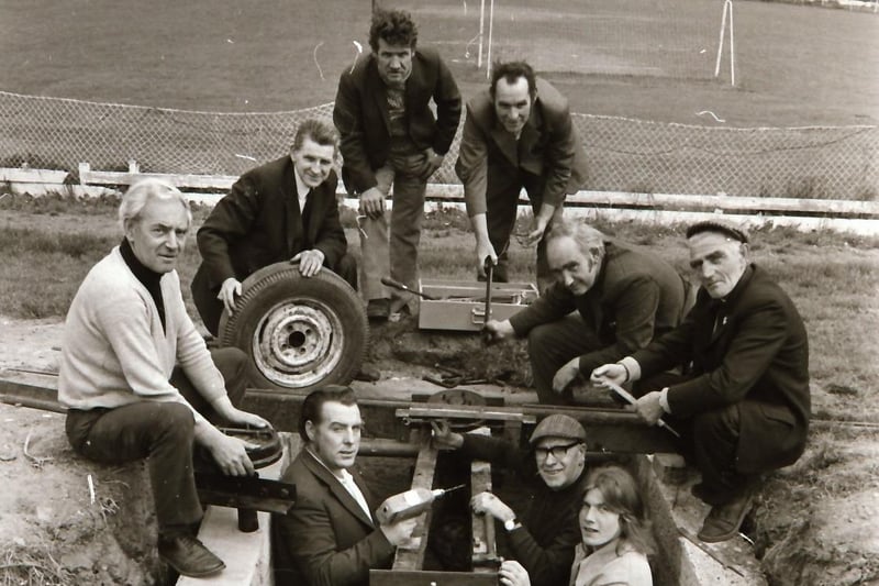 New Motor Hare being installed at the Brandywell stadium Greyhound Track.