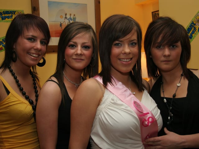 Kaleigh celebrtes her 18th birthday with Tanya, Carly and Kirsty 0038JML : Parties and celebrations April 2006: Kaitlin McDaid.