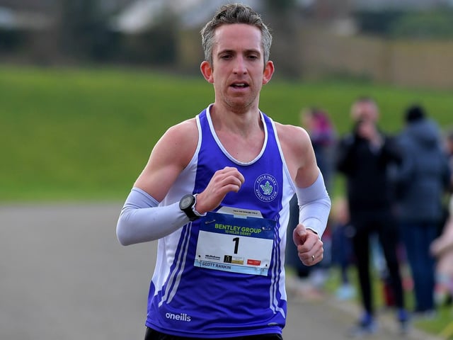 Foyle Valley’s Scott Rankin claimed second place with a time of 53 minutes 10 seconds. Photo: George Sweeney