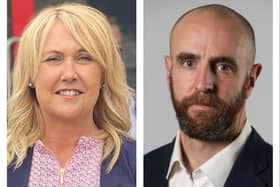 Sinn Féin MLA Ciara Ferguson and SDLP MLA Mark H. Durkan.