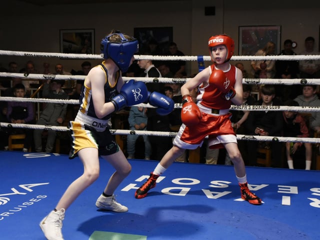 Boy 1 35kg bout Calvin Maughan (St Joseph's) v Darragh McDonagh (Carrickmore)