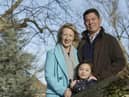 Epsom College head Emma Pattison, 45, her husband George, 39, and their daughter Lettie, seven. 