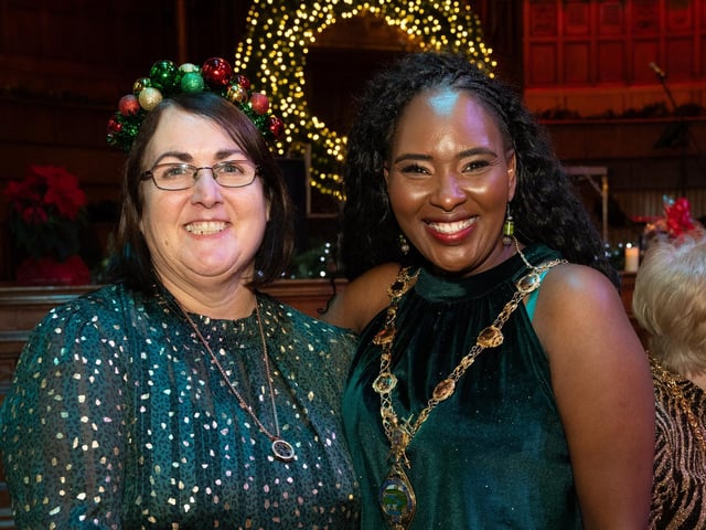 The Guildhall was the setting as the Mayor Councillor Lilian Seenoi-Barr hosted a festive tea dance. Picture Martin McKeown. 11.12.24 : .