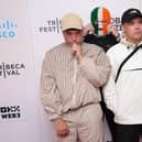 NEW YORK, NEW YORK - JUNE 09: (L-R) Móglaí Bap, Dj Provaí, and Mo Chara of Kneecap attend the "Kneecap" Premiere during the 2024 Tribeca Festival at Village East Cinema on June 09, 2024 in New York City. (Photo by Michael Loccisano/Getty Images for Tribeca Festival)