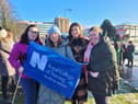 RCN Nurses on strike outside Altnagelvin Hospital.