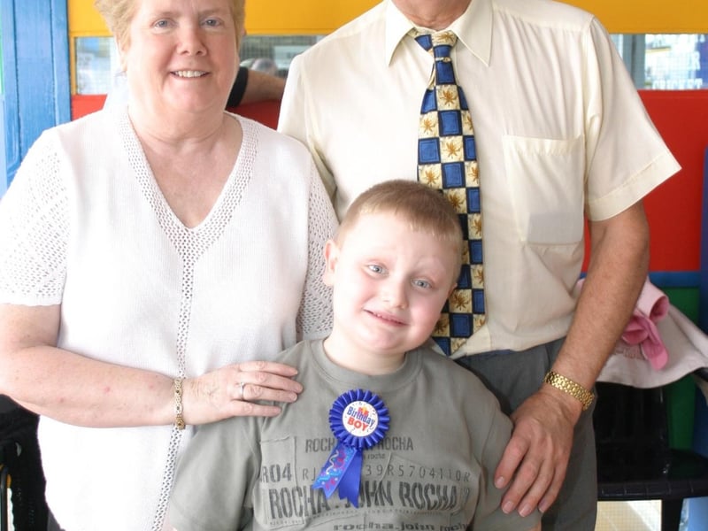 Party celebrations back in 2004: Blake Gray.