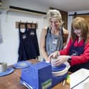 The Minister visiting a social enterprise. Brian Thompson