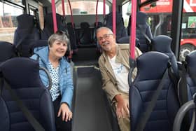 Charlie and Kay Kelpie pictured at Translink's Zero Emission Foyle Metro preview event held in Guildhall Square, Derry on Thursday May 25. (Photo - Tom Heaney, nwpresspics)