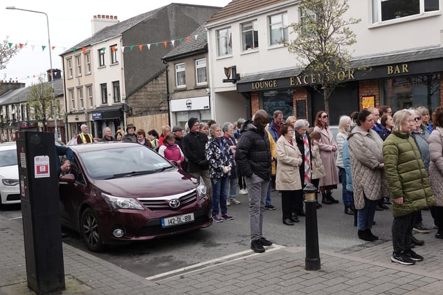 The Palm Sunday Procession on Sunday, March 24 from St, Mary's Oratory in Buncrana, during which prayers and reflections were offered and read.