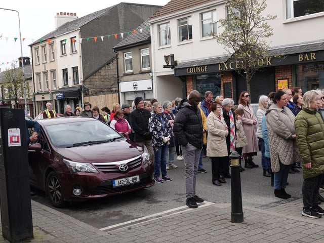 The Palm Sunday Procession on Sunday, March 24 from St, Mary's Oratory in Buncrana, during which prayers and reflections were offered and read.