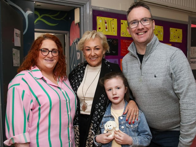 Declan with Emma, Eileen and Robyn. (Photo - Deirdre Heaney, nwpresspics)