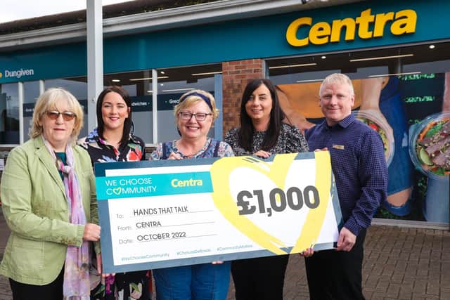 From L-R: Pauline Doherty, Information Officer; Jennifer Morton, Centra brand manager; Ann Owens, Interpreting and Finance Manager; staff member Orla Donnelly; John Hamill store manager.