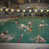 A previous Swimathon event at the City Baths, William Street when it was open. DER1416MC034