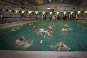 A previous Swimathon event at the City Baths, William Street when it was open. DER1416MC034
