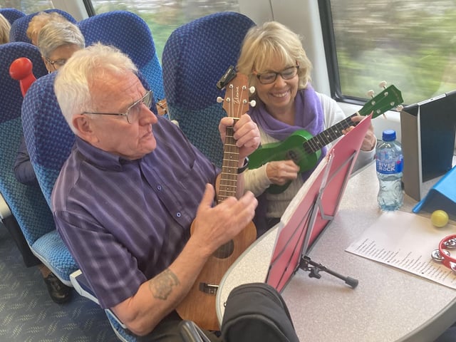 Music on the train.