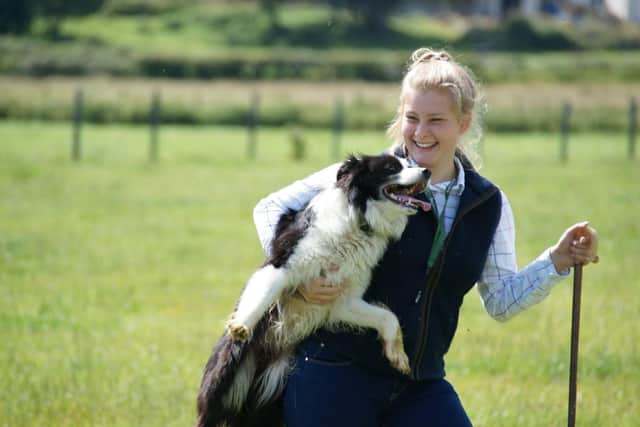 Shannon Conn with her sheepdog Harry