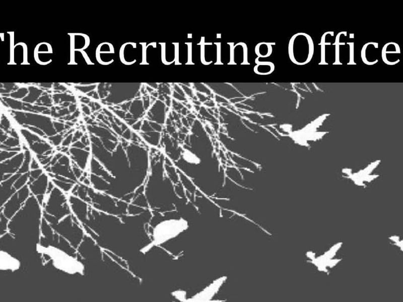 The Recruiting Officer by George Farquhar. A restoration comedy written in 1706 by the Derry-born playwright which follows the ludicrous exploits of two recruiting officers Captain Plume and Captain Brazen. Though written over 300 years ago, the farce's themes allowed Bertolt Brecht to reinterpret it as the anti-imperialist polemic Trumpets and Drums in 1955. It was the first play to be performed by European settlers in Australia.