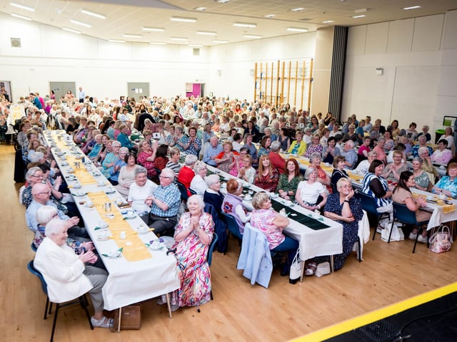 The many guests at the sold-out Afternoon Tea with Daniel O'Donnell on Sunday in St Mary's College, Derry, in conjunction with St Eugene's Cathedral. Picture: Stephen Latimer.