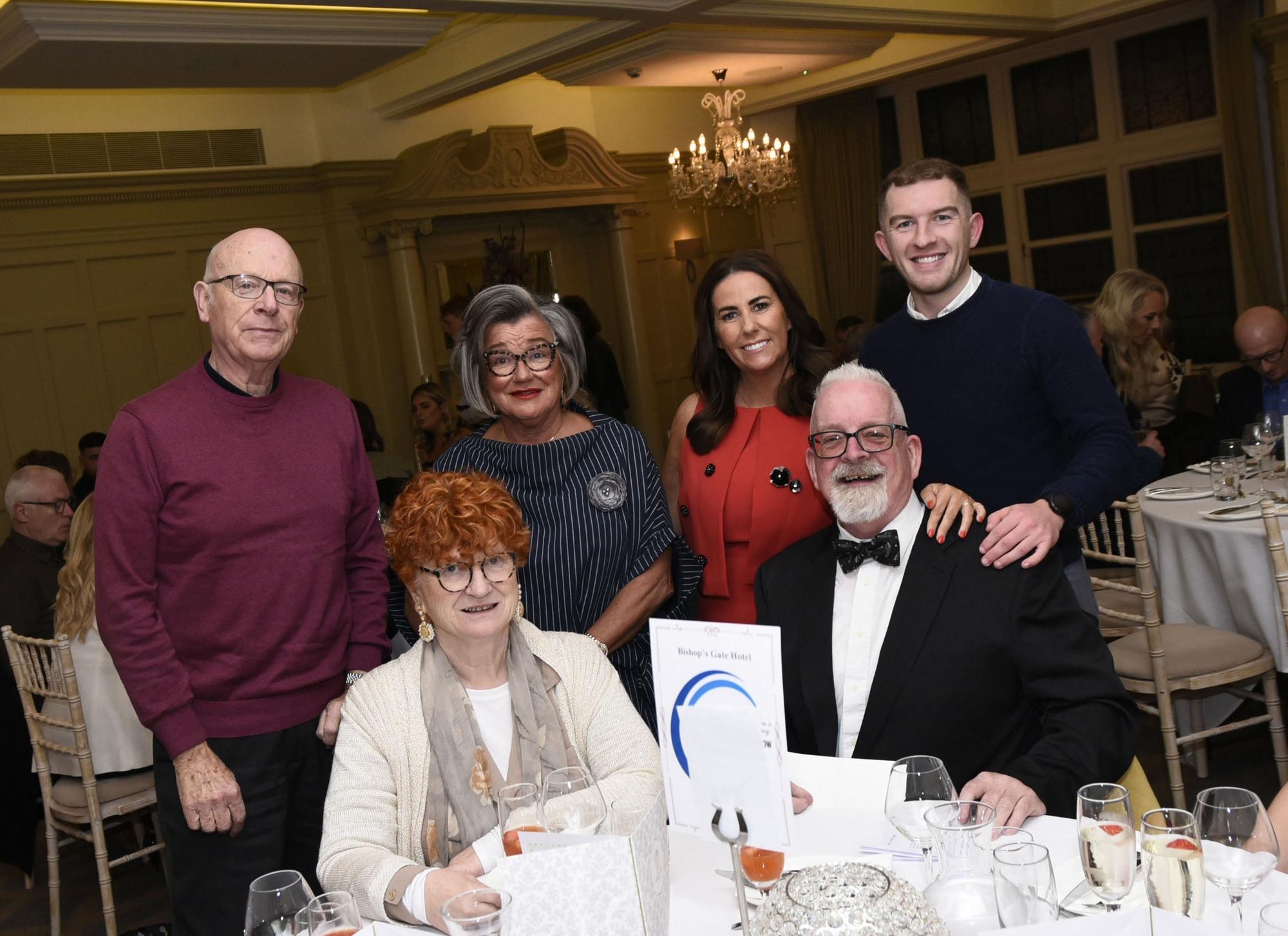 Group pictured at the GSAP's 30th Anniversary celebrations on Friday. Seated at front are Anne and Charlie McDaid, and back from left, Joe Martin, Minty Thompson, Nicola Mullan and Caolan Campbell. (Photos: Jim McCafferty Photography) : .