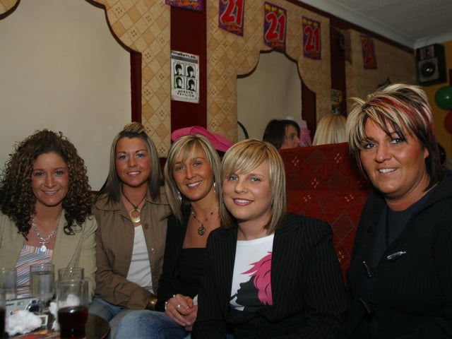 Party celebrations back in 2004: Kerry Nicholls.