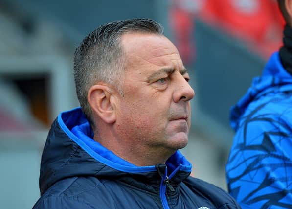 Institute manager Brian Donaghey hopes his side can get a positive result at Ballinamallard United.  Picture: by George Sweeney