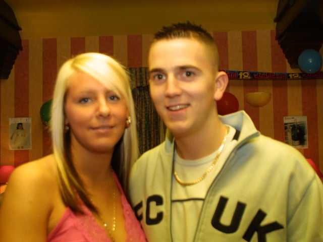Amanda pictured with Rory Carlin at her 18th birthday party