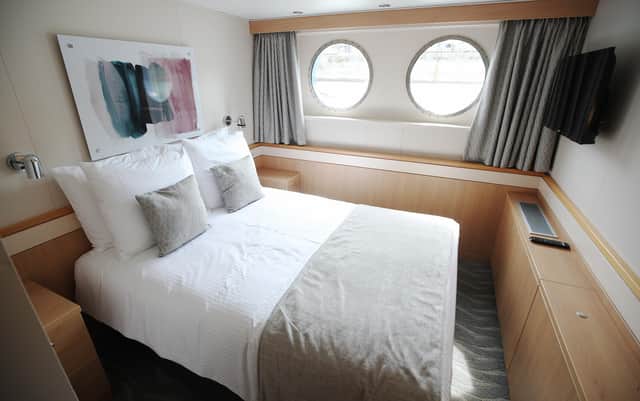 A TUI Maya room complete with portholes to see the sights!