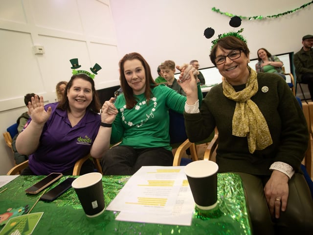 Joining in the fun on St. Patrick's Day at the Mellow DEEDs concert in Creggan.
