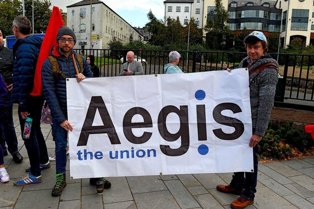 AGEIS Union was represented at the Derry Against Fuel Poverty march and rally on Saturday afternoon last. Photo: George Sweeney.  DER2239GS – 106