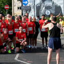 Star Running club members pose for a selfie before the Jog in the Bog 5K. Photo: George Sweeney