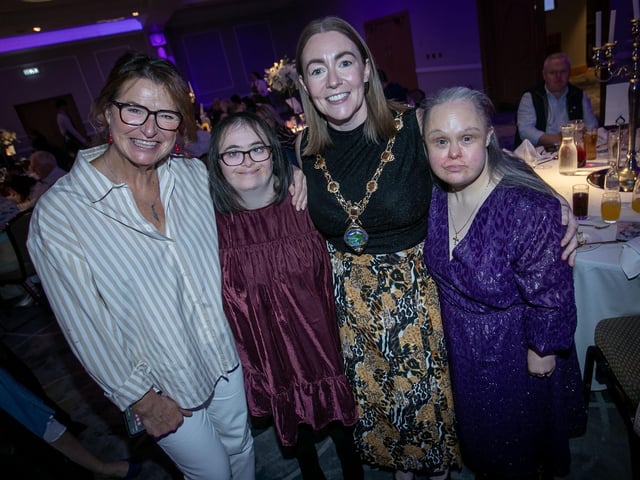The Mayor, Grace Ui Niallais pictured with Sandra McDermott, Jill McCallion and Nicola Harkin on Friday night. (Photos: Jim McCafferty Photography)