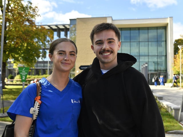Leah and Ryan are first-year medical students. Leah is from Gweedore, while Ryan is from Kildare.  Leah said she is finding Derry lovely so far. “I really like it. It's not too far from home for me, which I wasn't used to before. I was used to going up and down to Dublin. It's really lovely to only pop over the road if I want to go home, but Derry itself is lovely.”    Ryan said: “It was a big move for me but I really like it, it's really nice.”    When asked if the two have explored Derry City yet, Leah said: "Explored wouldn't exactly be the word. We’ve gone out a couple of times, but we are creatures of habit; we go back to the one spot all the time, Peadar O'Donnell's."