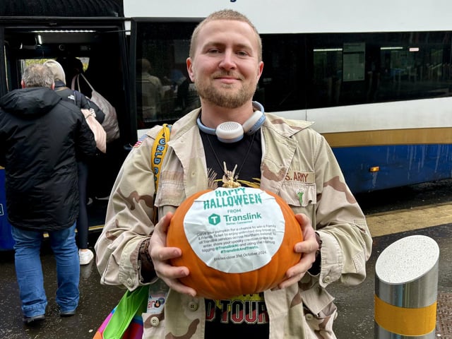Translink Hallowe'en pumpkin surprise delights bus and rail passengers