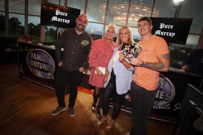 Pictured at Friday night’s Hurt Family Fortunes are Ciaran Murray, Leanne Doherty, Pauline McCloskey and Connor ‘The Kid’ Coyle.