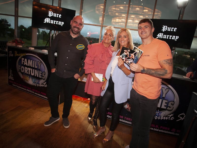 Pictured at Friday night’s Hurt Family Fortunes are Ciaran Murray, Leanne Doherty, Pauline McCloskey and Connor ‘The Kid’ Coyle.