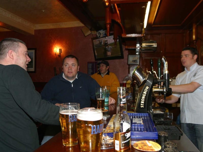 Ruari McEleney shares a joke with a Eamonn McKinney and Mark Hegarty.