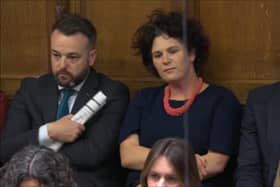 Colum Eastwood sat on the British Government backbenches in Westminster on Wednesday