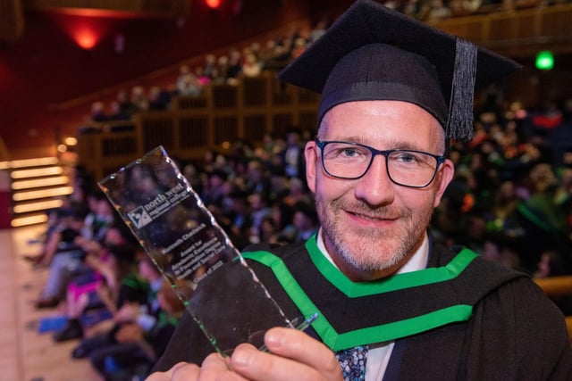 Kenneth Chadwick, from Gleneely, received an Award for Academic Excellence in Foundation Degree in Health and Social Care at NWRC’s Higher Education Graduation Ceremony.