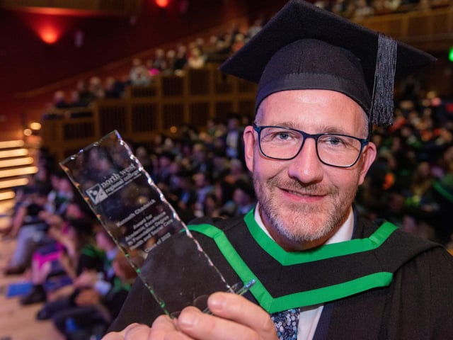 Kenneth Chadwick, from Gleneely, received an Award for Academic Excellence in Foundation Degree in Health and Social Care at NWRC’s Higher Education Graduation Ceremony.