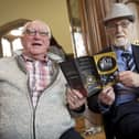 OLD TIMERS!. . . Pictured at the City of Derry Jazz & Big Band Festival at the Guildhall on Thursday night are legends Johnny Quigley and Gay McIntyre. (Photos: JIm McCafferty Photography)