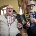 OLD TIMERS!. . . Pictured at the City of Derry Jazz & Big Band Festival at the Guildhall on Thursday night are legends Johnny Quigley and Gay McIntyre. (Photos: JIm McCafferty Photography)