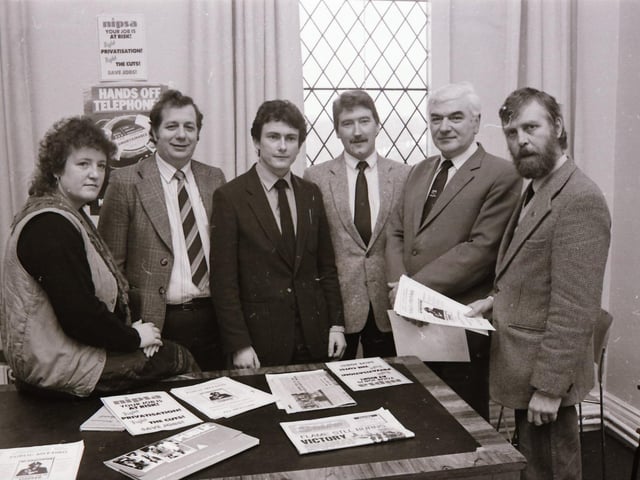 Trade Union officials at Defence of Public Spending press conference.