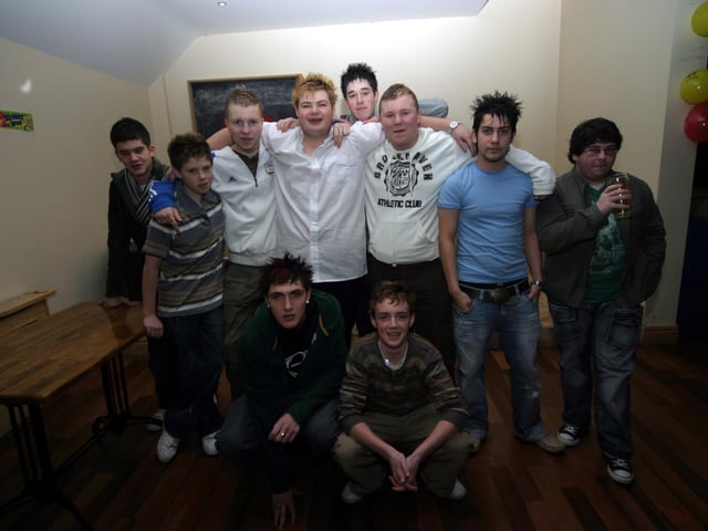 Charles celebrates his 18th birthday at The Three Flowers with hsi mates 0004/JML : Parties and celebrations January 2006: Charles Conaghan.