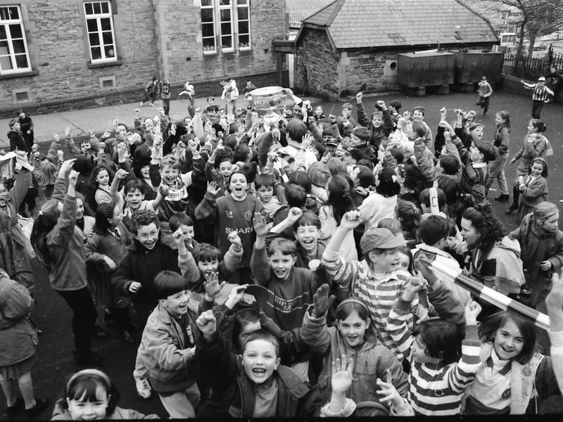 Sam Maguire Cup at St. Eugene's.