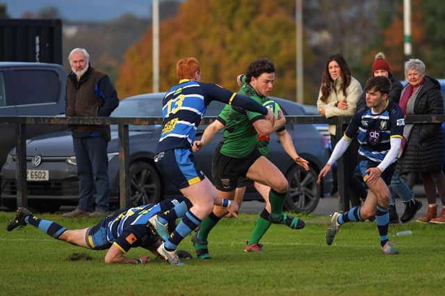 City of Derry's Killene Thornton breaks up field against Dromore at Judges Road on Saturday last. Photo: George Sweeney